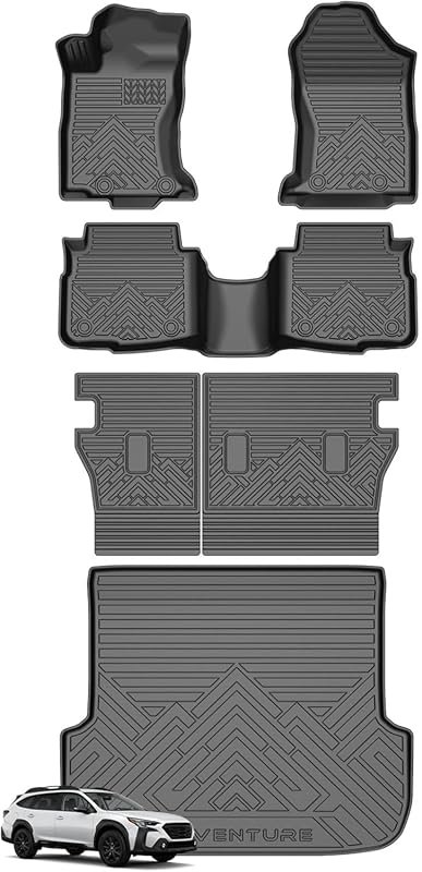 All-Weather Floor Mats for 2020-2025 Subaru Outback - 6-Piece TPE Set