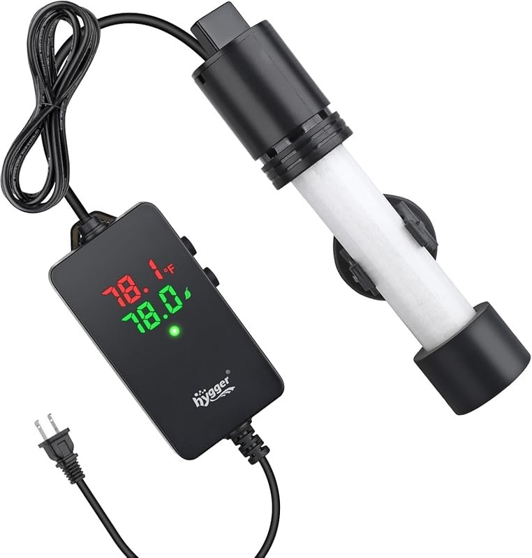 hygger 50W Submersible Aquarium Heater with Digital Display for 5-10 G