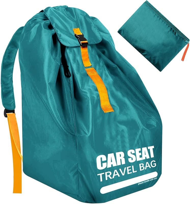 Large Car Seat Travel Bag for Airplanes with Padded Straps: Gate Check