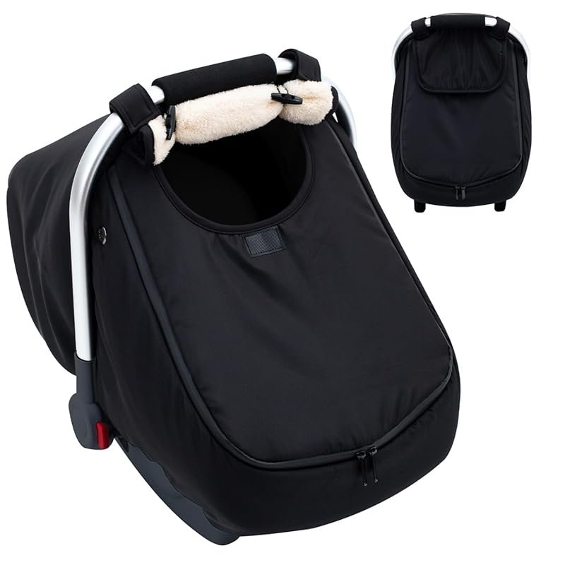 Winter Baby Car Seat Cover with Thickened Fleece Lining and Breathable