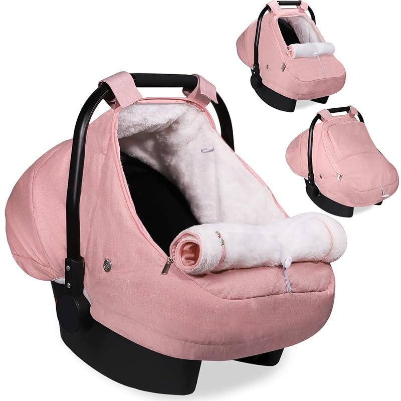 Winter Car Seat Cover for Baby Girl, Waterproof Infant Carseat Cover w