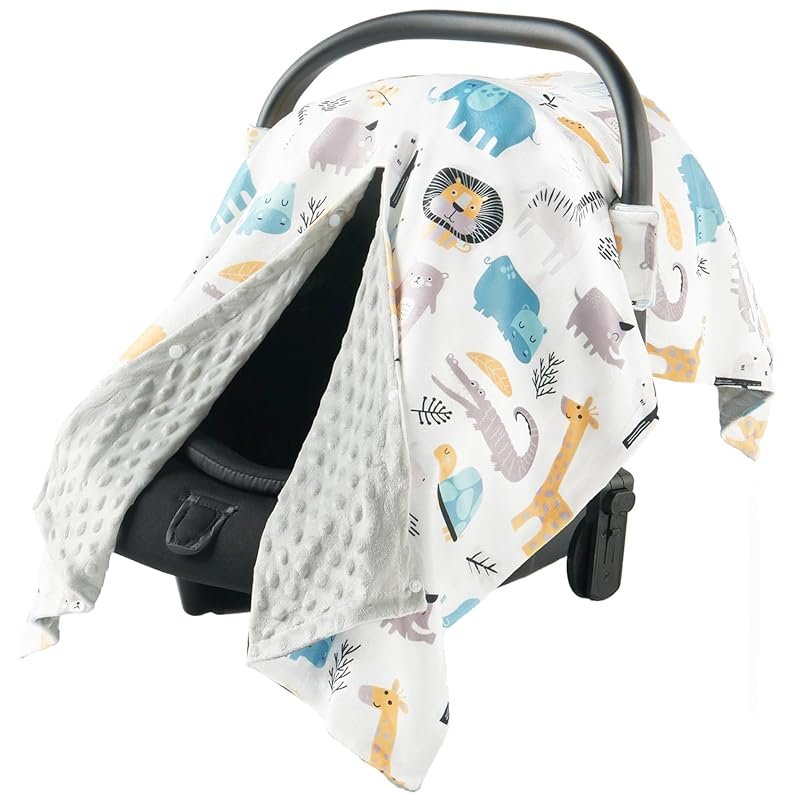 Cozy Winter Baby Car Seat Cover with Windproof Design and Peek-A-Boo O
