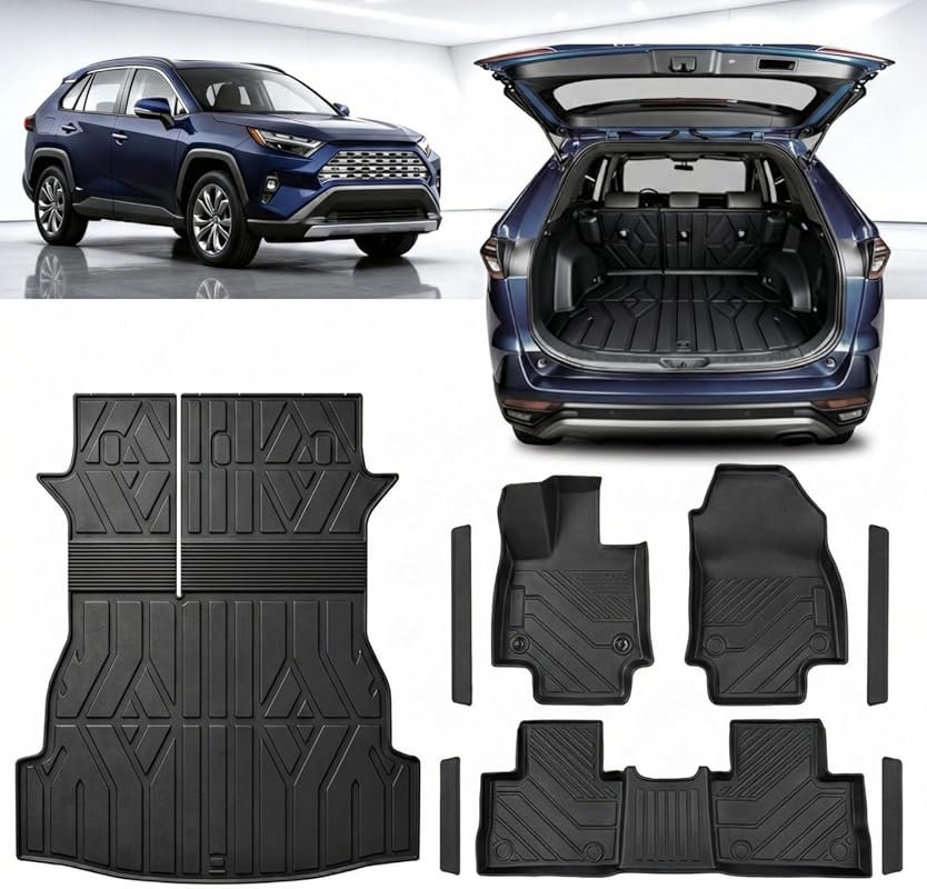 RAV4 Floor Mats & Cargo Liner – All-Weather TPE with Seat Covers
