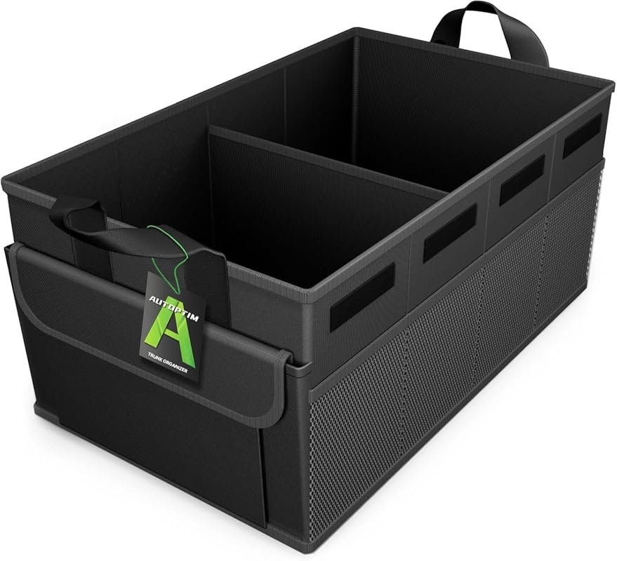 60L Collapsible Trunk Organizer for SUV Sedan Van, Non-Slip Bottom wit