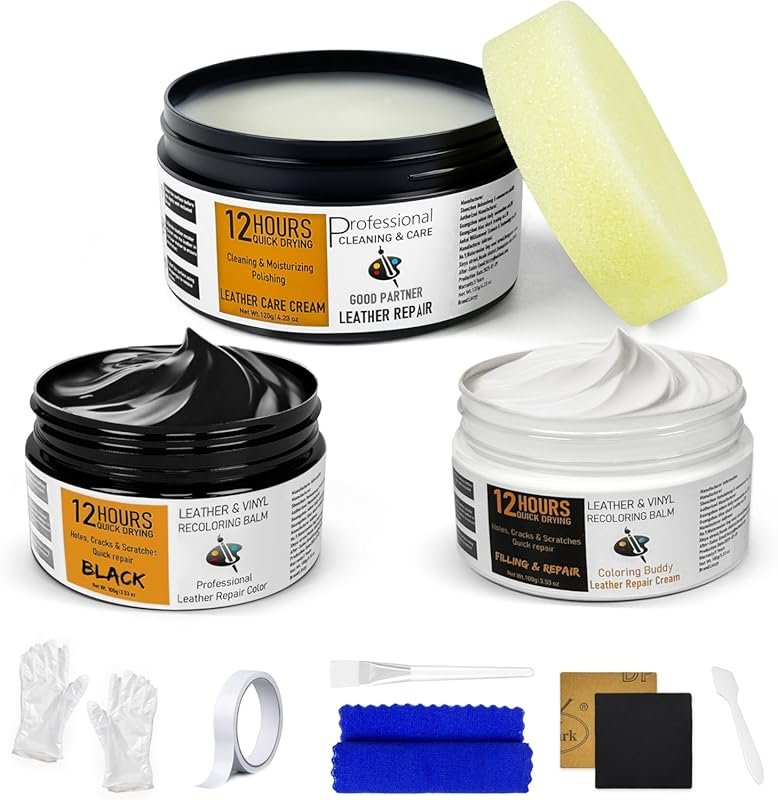 12H Quick-Dry Leather Repair Kit – Fast Fix for Cracks & Scratches