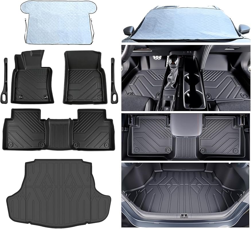 Toyota Camry 2018-2024 Non-Hybrid Custom All-Weather Floor Mats Set: I