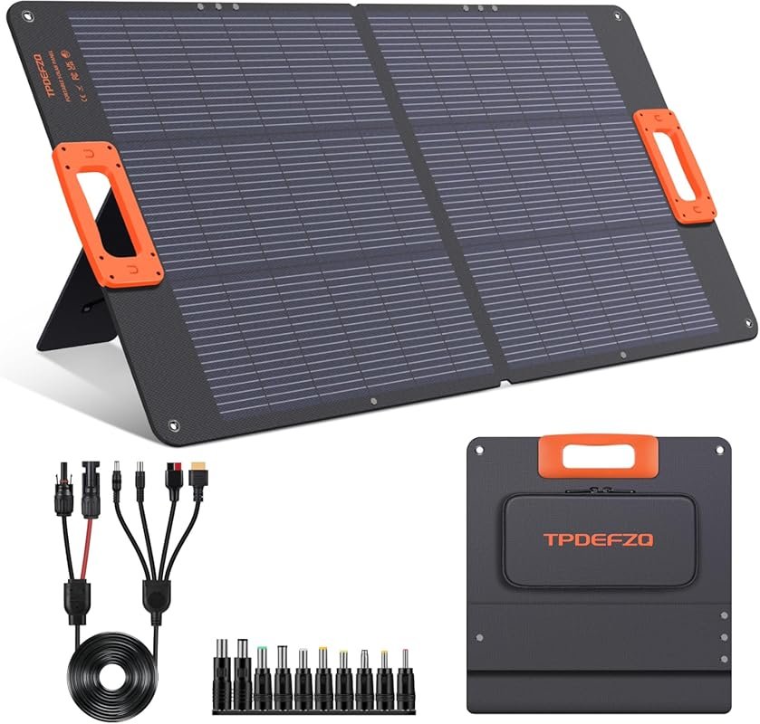 100W N-Type Portable Foldable Solar Panel with QC3.0 USB Ports and IP6