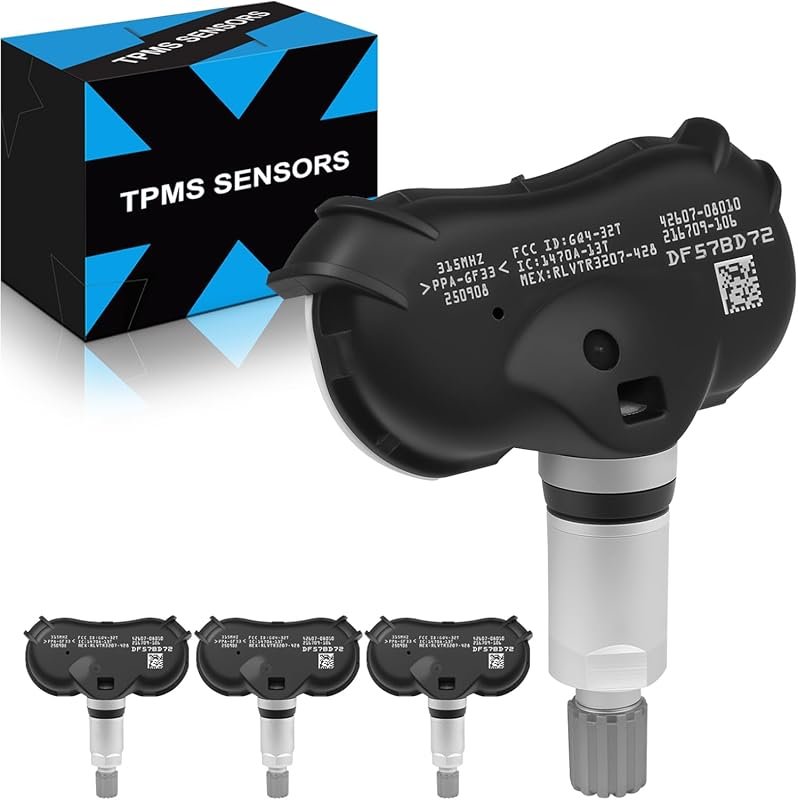 TPMS Sensors for Toyota Tundra 2007-2020, Sequoia, Sienna – 315MHz, Pre-Programmed, 4-Pack