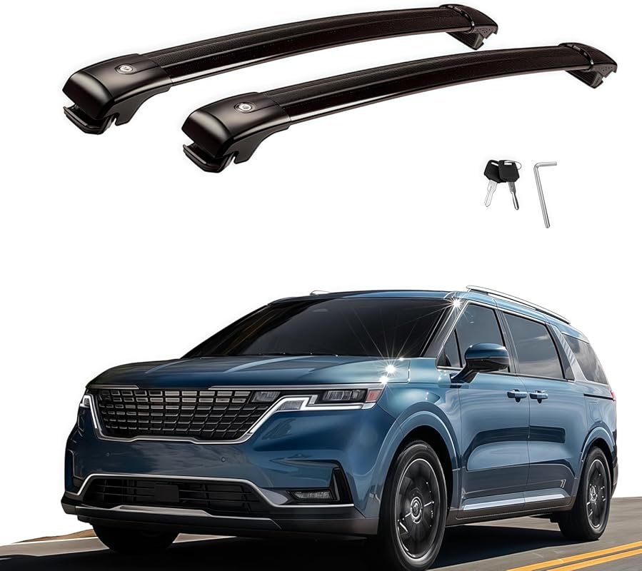 Lockable Aluminum Cross Bars for KIA Carnival KA4 2021-2025, 2-Piece B