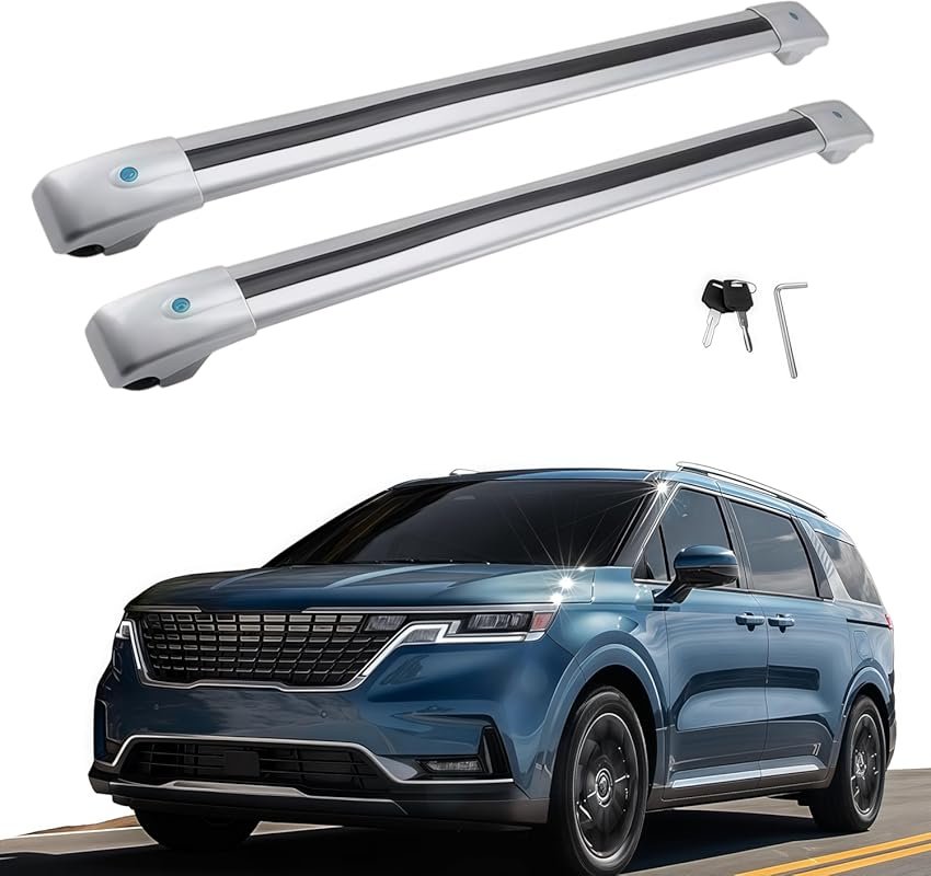 Lockable Aluminum Cross Bars for KIA Carnival KA4 2021-2025, 2-Piece S