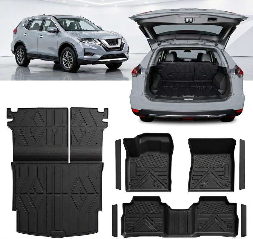 Nissan Rogue 2021-2026 Floor Mats & Cargo Liner: TPE, Seat Back Covers