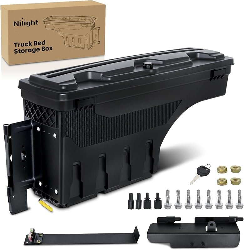 Nilight Left Driver Side Truck Bed Tool Box Toyota Tundra 2007-2021, A