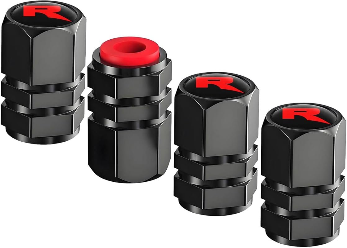 4 Pack Premium Aluminum Alloy Tire Valve Stem Caps for Ford Raptor