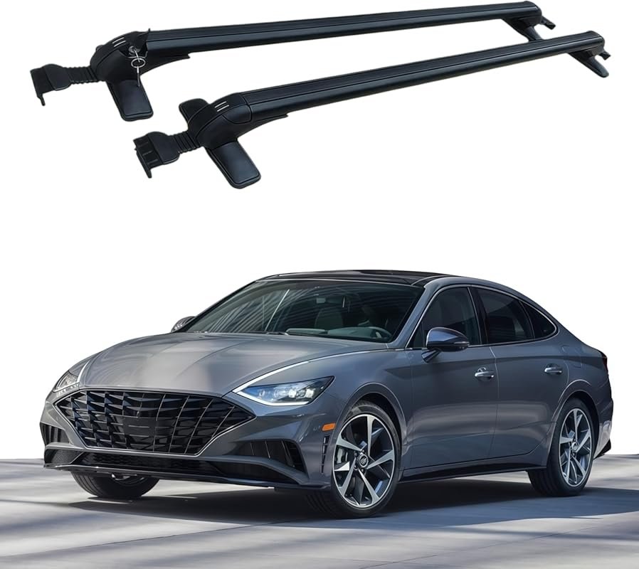 2-Pack Lockable Aluminum Roof Rack Cross Bars for Hyundai Sonata 2020-