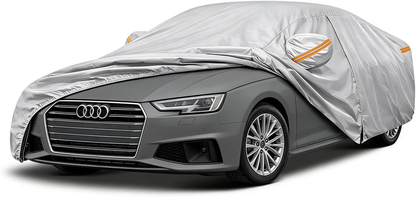 Heavy Duty Waterproof Car Cover for Audi A4/S4 2009-2026, All-Weather 