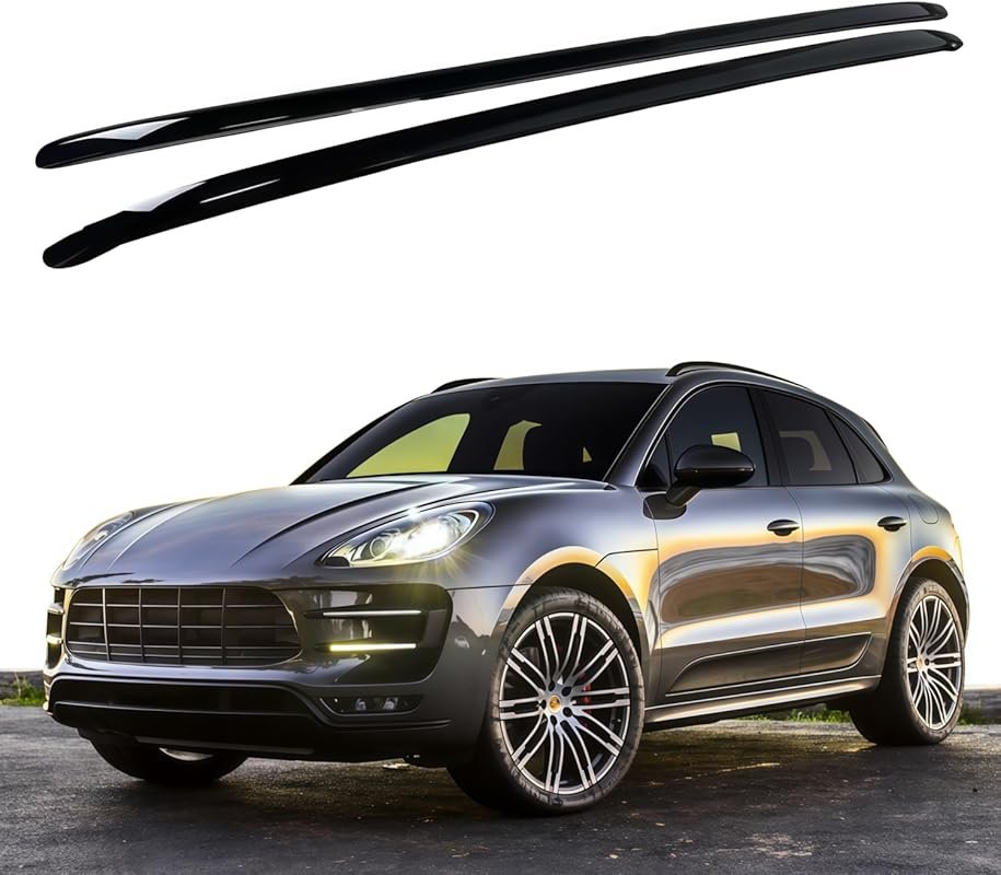 Decorative Self-Adhesive Black Roof Rails for Macan S Turbo 2014-2024