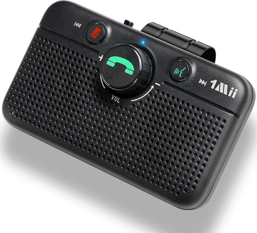 1Mii MK02 Bluetooth 6.0 Car Speaker with 5W Output and Visor Clip for 