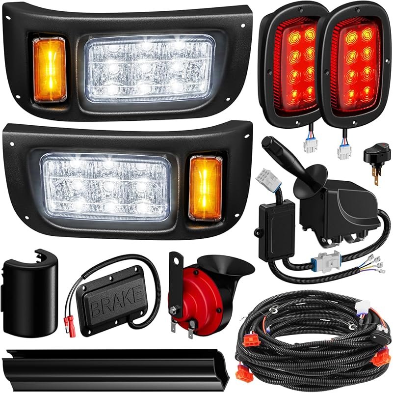 LED Headlight and Tail Light Kit for Club Car DS 1993 and Up with Turn