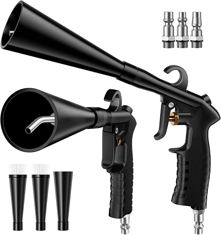 Car Cleaning Gun for Detailing: High-Pressure Air Blow Gun and Interio