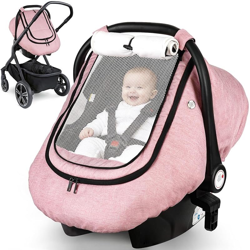 Waterproof Winter Car Seat Cover for Baby – Warm, Windproof with Dual 
