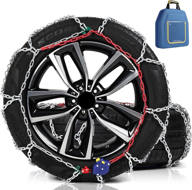 1-Minute Quick Install Snow Chains for Cars, SUVs, and Trucks – Heavy-