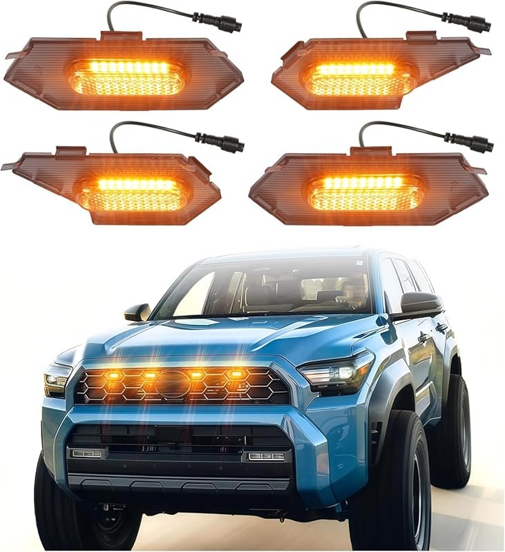 Amber LED Grill Lights for 2025-2026 Toyota 4Runner 6th Gen TRD Sport