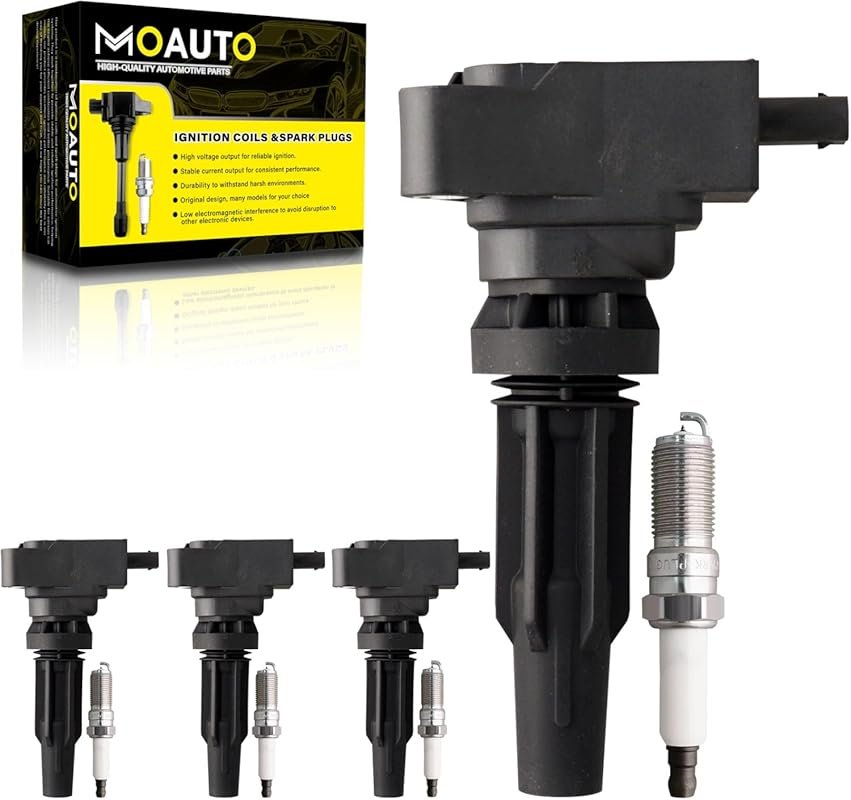 4 Ignition Coils & 4 Iridium Spark Plugs for Ford Bronco Sport, Edge,