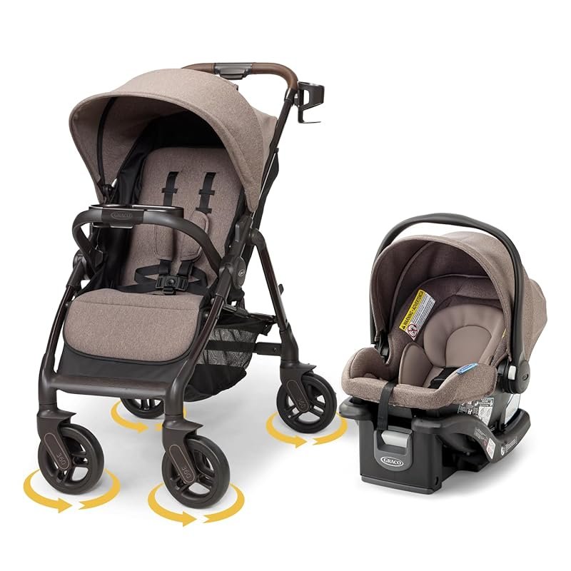 Graco Merge Travel System with 360-Degree Swivel Wheels and Infant Car Seat