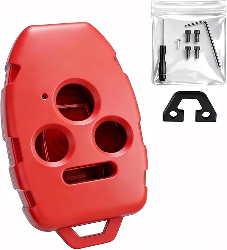 Honda key fob shell replacement in red for Accord, Civic, Pilot, and C