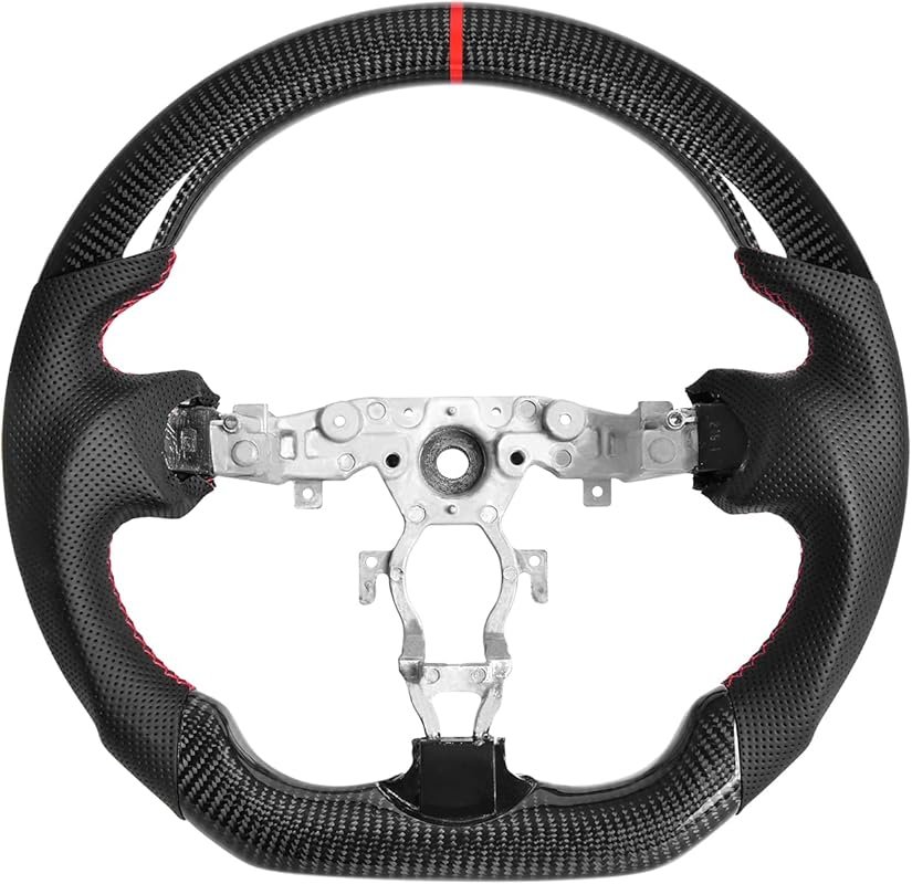 Carbon Fiber D-Shaped Flat Bottom Steering Wheel for Nissan 370Z 2008-