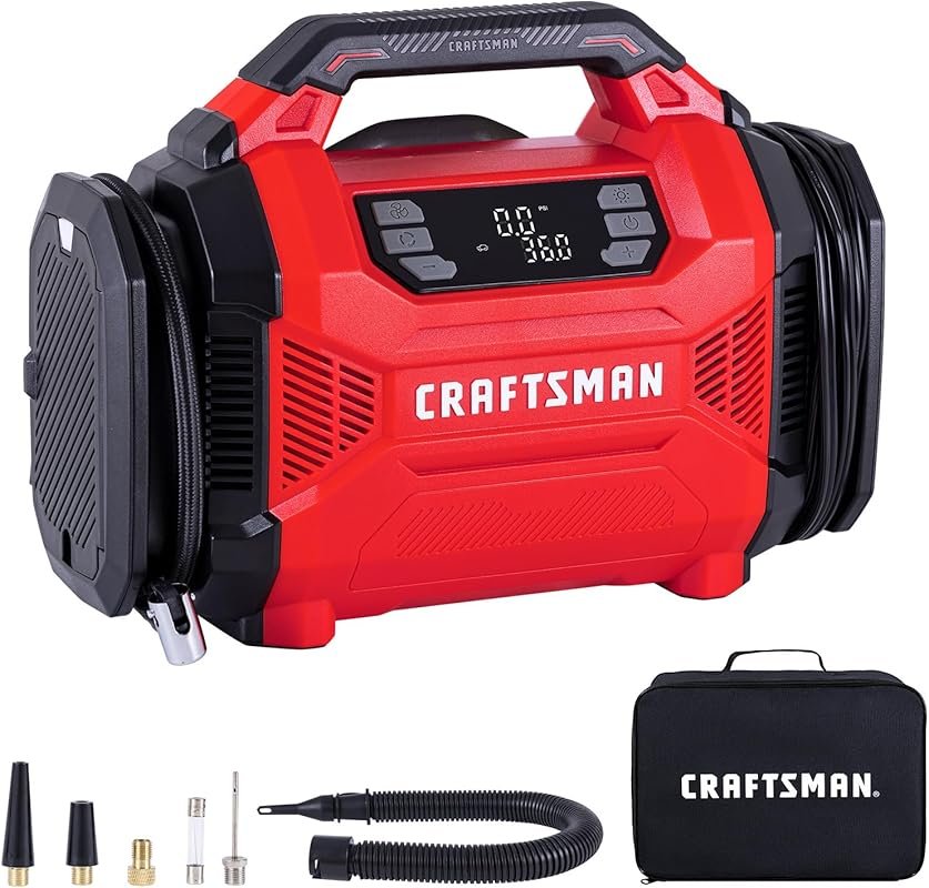 CRAFTSMAN Portable Air Compressor with 150 PSI Dual Power and Auto Shu