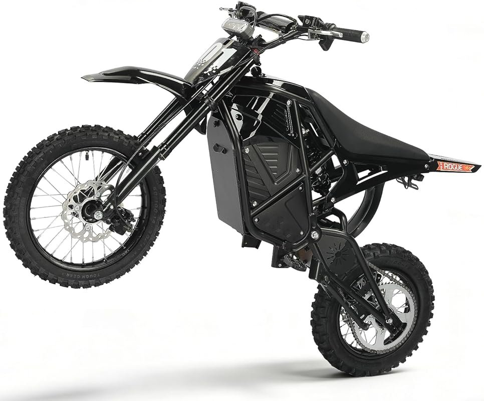 Electric Dirt Bike with 3500W Motor, 37.5 MPH Speed, and Full Suspensi
