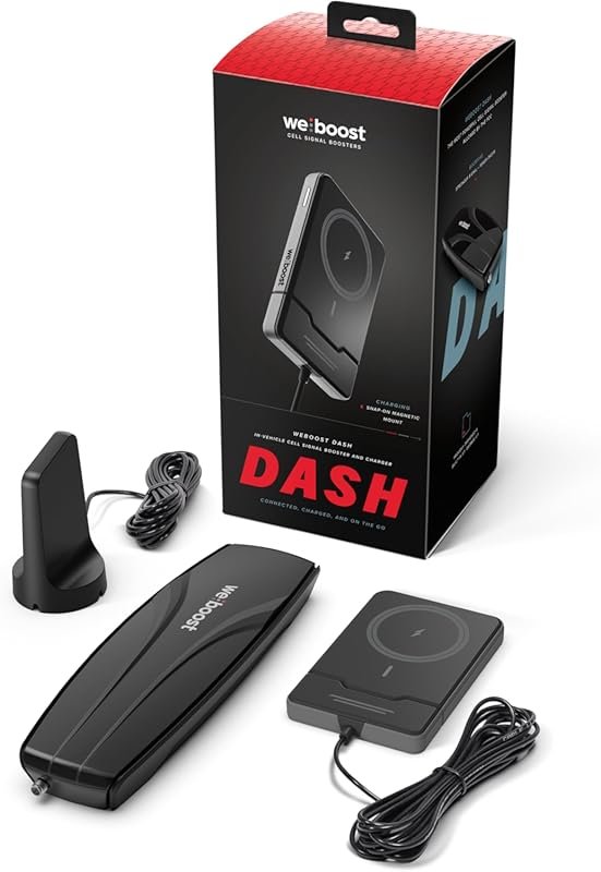 weBoost Dash Car Phone Booster with Wireless Charger for All U.S. Netw