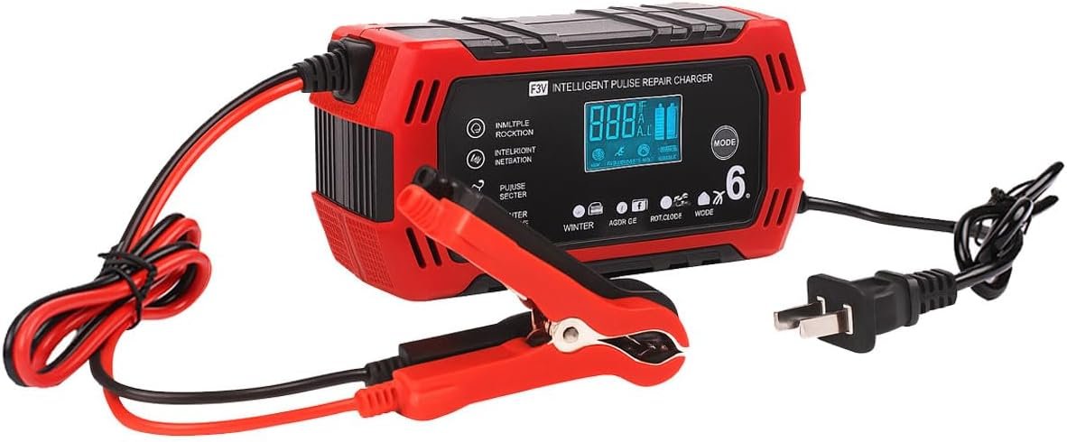 YoRise 12V 6A Smart Charger: Temperature-Compensated Trickle Charger w