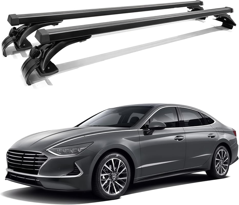Aluminum Roof Rack Cross Bars for Hyundai Sonata DN8 2020-2025 – Black
