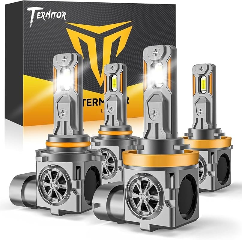 H11/H8/H9 & 9005/HB3 Light Bulbs Combo, 115,000LM 12X Ultra Brightness