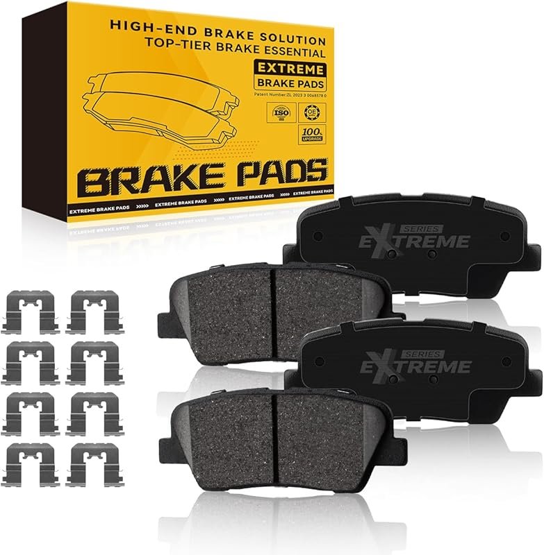 TOVASTY 4PCS Rear Brake Pads Premium Carbon Ceramic Pad Compatible wit