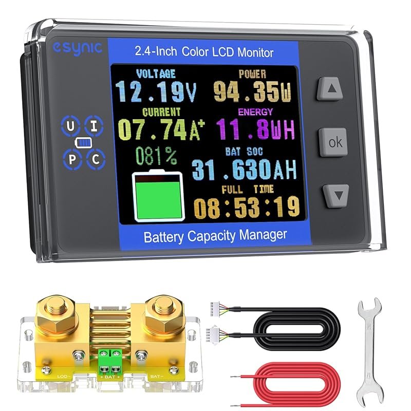 eSynic Professional Battery Monitor with Shunt-Range 10V