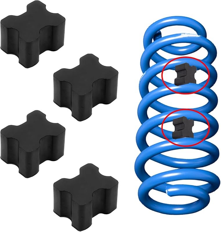 KUQUTIDY 4PCS Rubber Coil Spring Spacers, Heavy Duty Coil Over Suspens