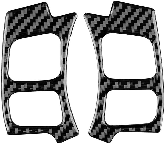 Real Carbon Fiber Steering Wheel Button Covers for Lexus IS 2013-2019 