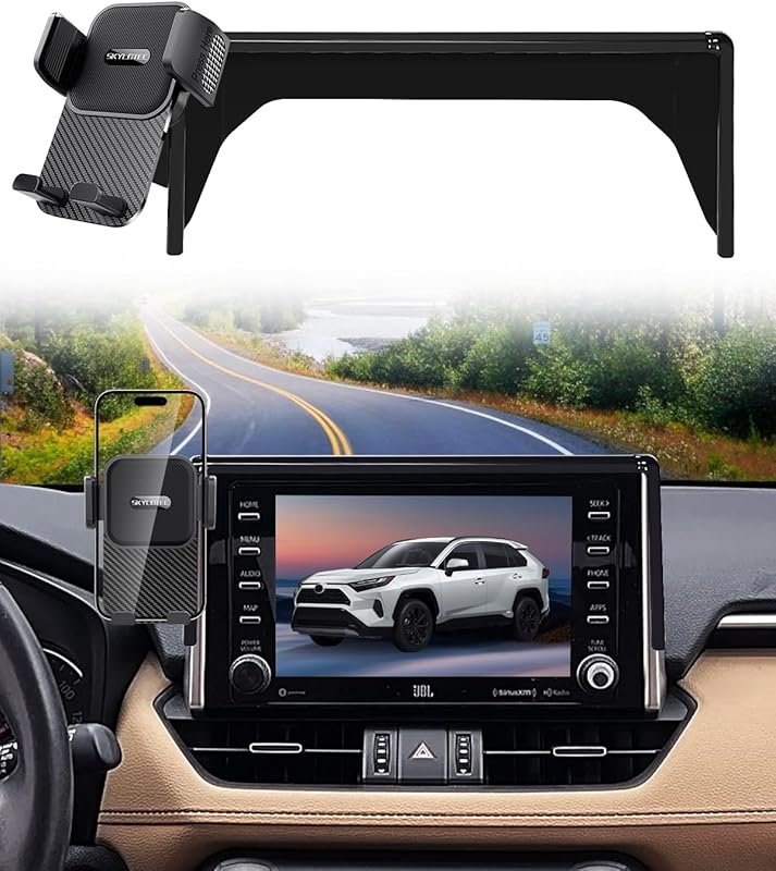 Fixed Clip Car Phone Mount for Toyota RAV4 2019–2025, 7/8-Inch Screen,
