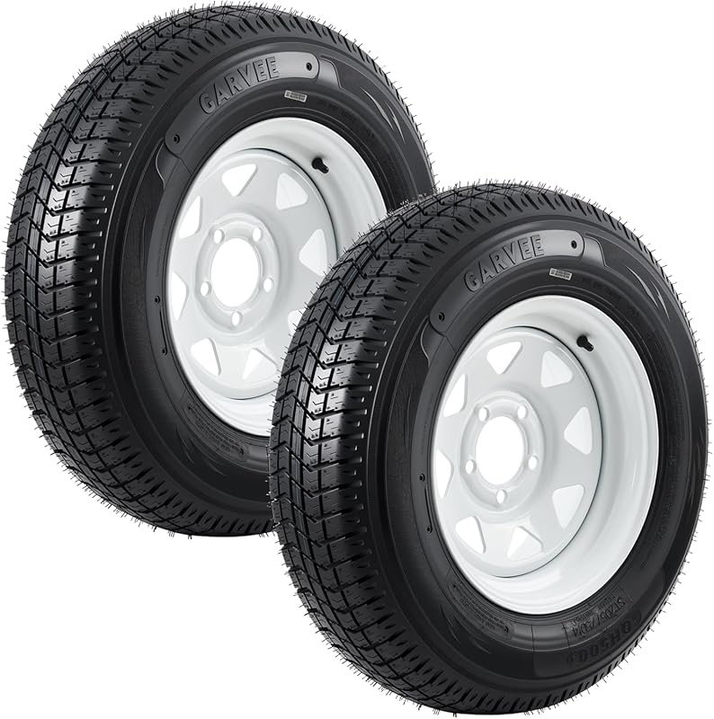ST205/75D14 Trailer Tire and Wheel Assembly: Heavy-Duty Load Range C,
