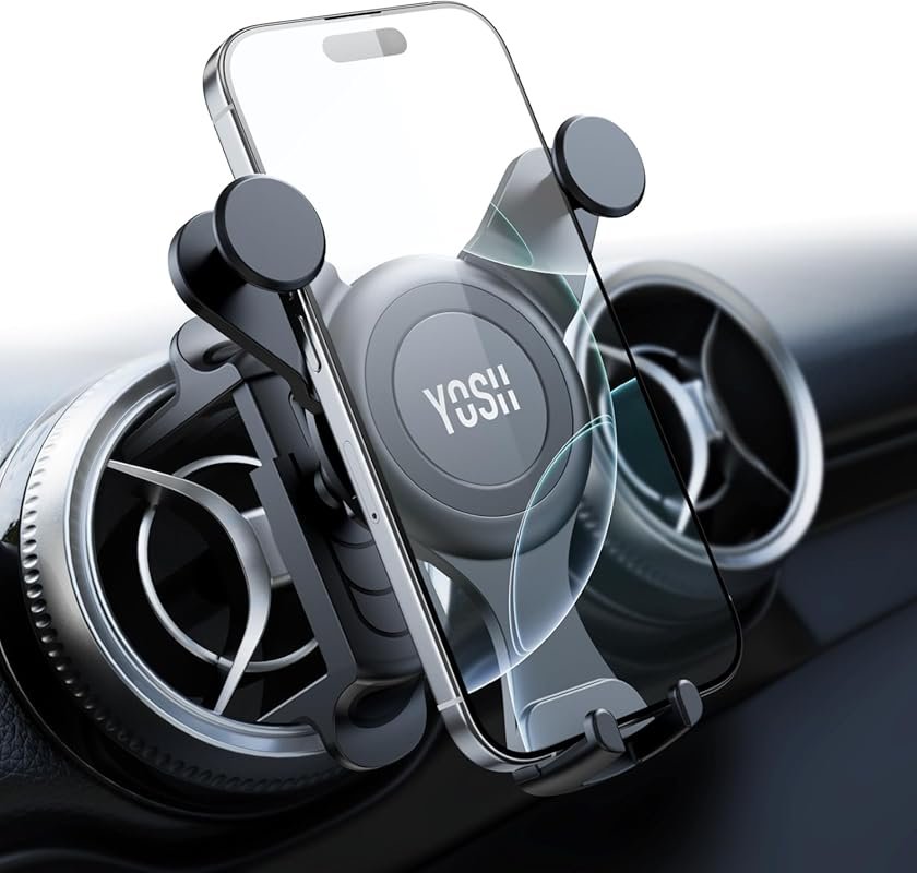 Car Phone Holder with Spring Clip for Round Vents on Mercedes Benz GLC