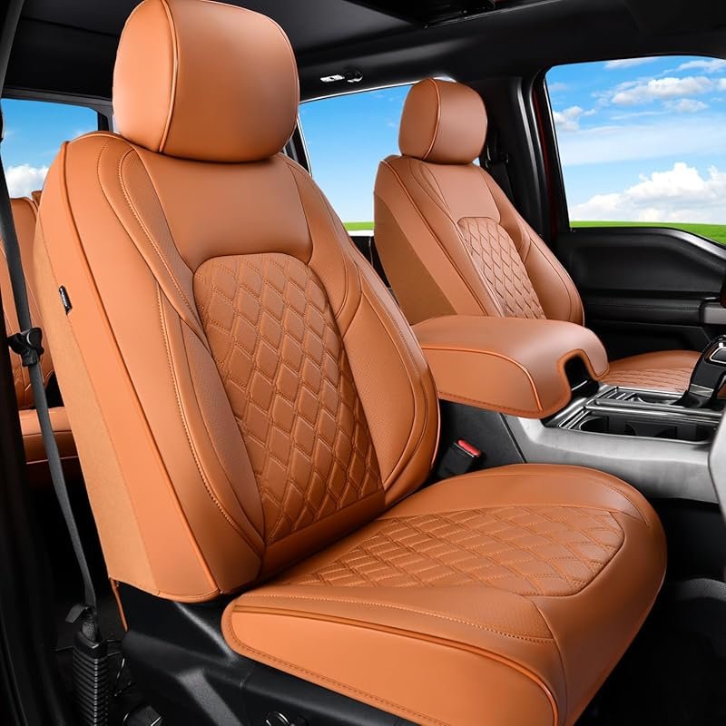 Huidasource Leather Seat Covers for 2015-2025 Ford F-150 and Super Dut