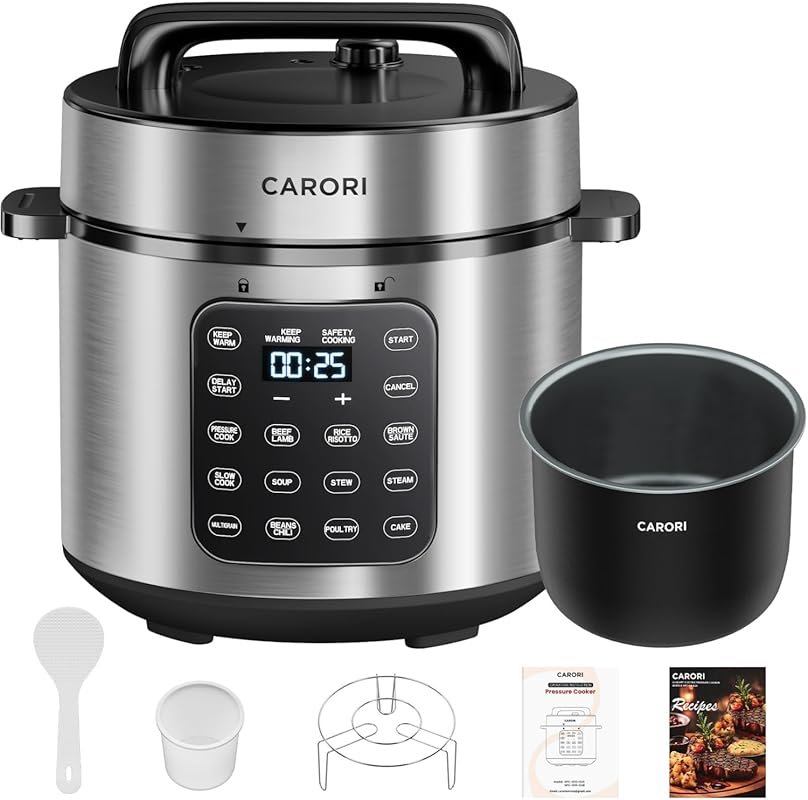 Electric Pressure Cooker 6 Qt, 9 Functions Programmable Instant Pot wi