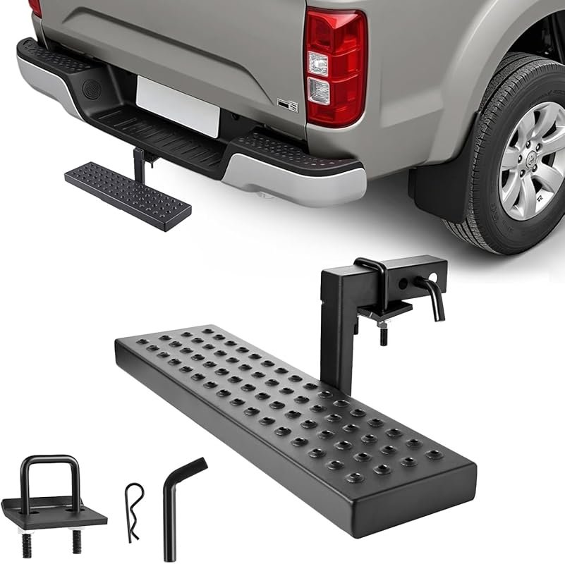 VEVOR Hitch Step and Bumper Guard with 350 lbs Capacity for 2-Inch Rec