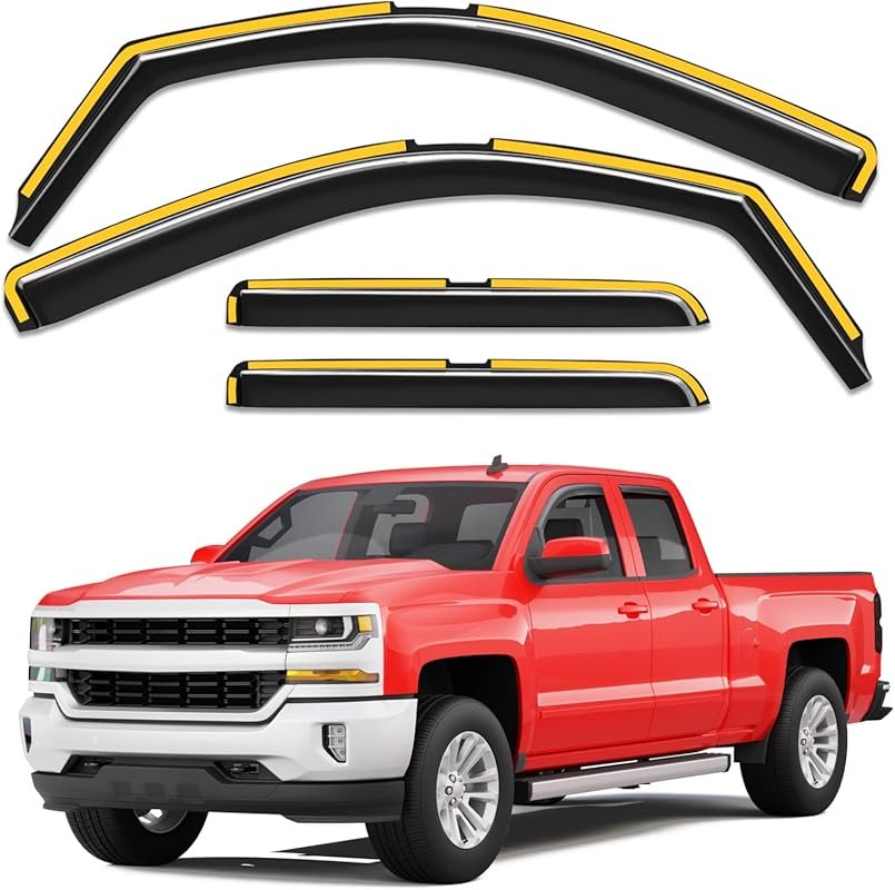 Best In-Channel Window Rain Guards for 2014-2018 Chevy Silverado/GMC S