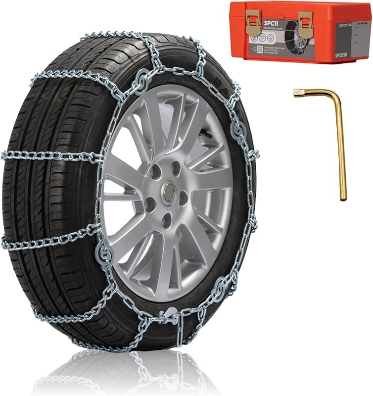 Snow Chains for Car Tires, Tire Chains for Pickups, SUVs, and Light Tr