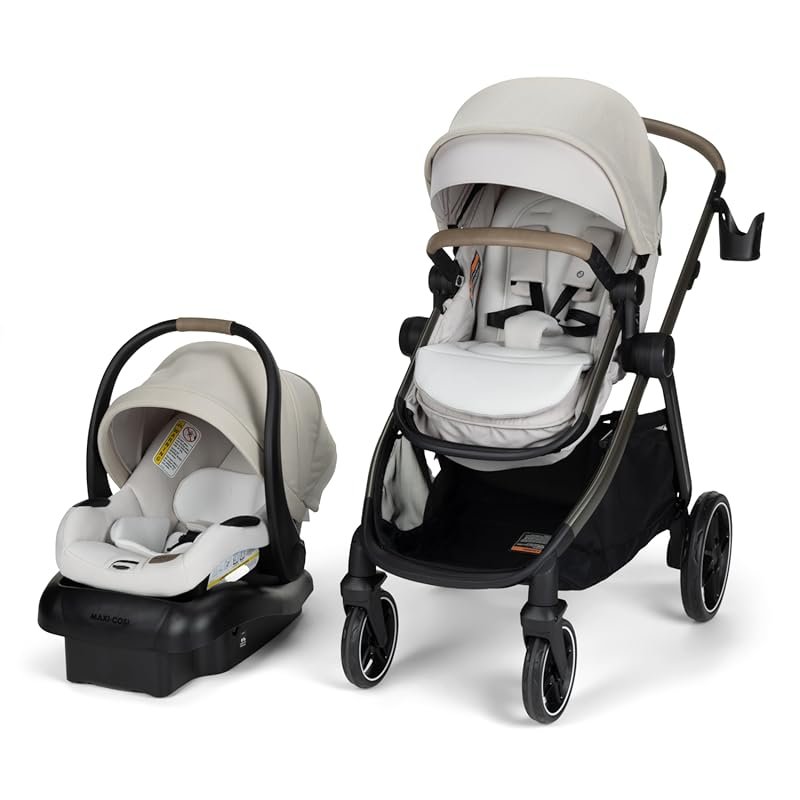 Maxi-COSI Zelia Pro Travel System with Mico Pro Infant Car Seat, Reversible Seat, and Large Wheels