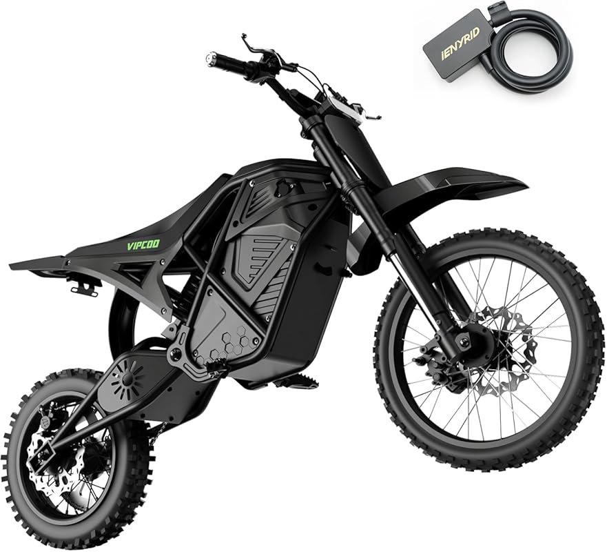 H3 Electric Dirt Bike with 3500W Motor, 40 MPH Speed, and 45-Mile Rang